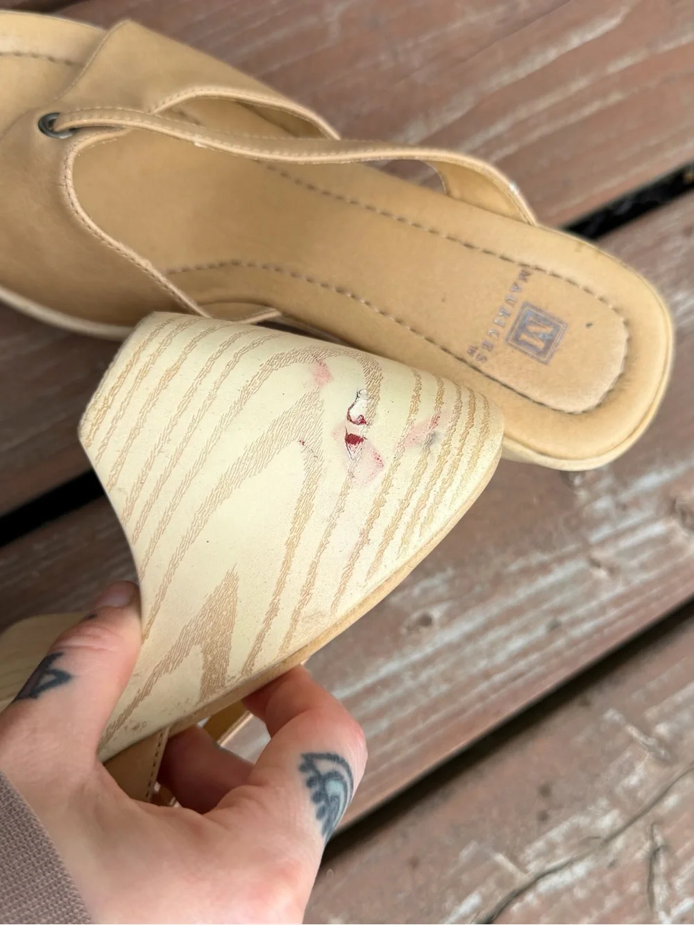Maurices tan plastic